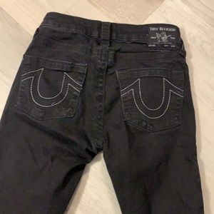 TRUE RELIGION JENNIE CURVY mid rise skinny black jeans
